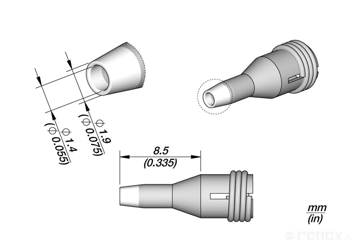 C360007 Tip for JBC DR560 Desoldering Iron