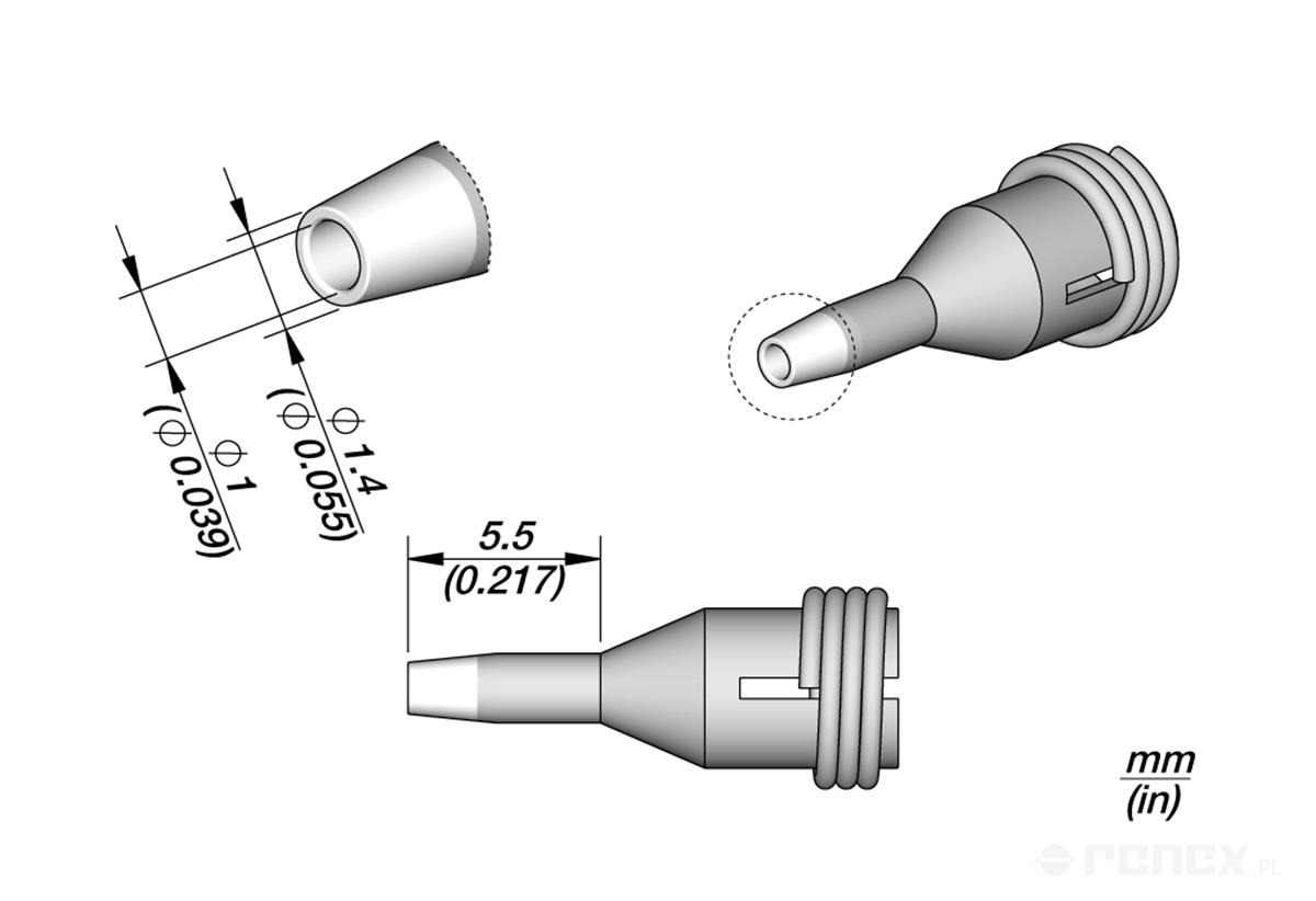 C360003 Tip for JBC DR560 Desoldering Iron