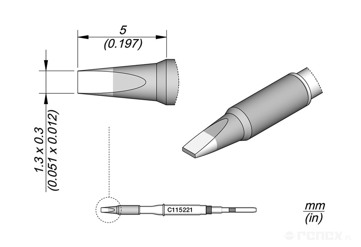 C115221 Tip Cartridge for JBC NT115, AN115 & NP115 Micro Tweezers