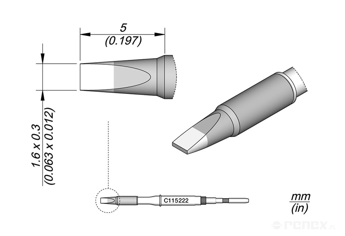 C115222 Tip Cartridge for JBC NT115, AN115 & NP115 Micro Tweezers