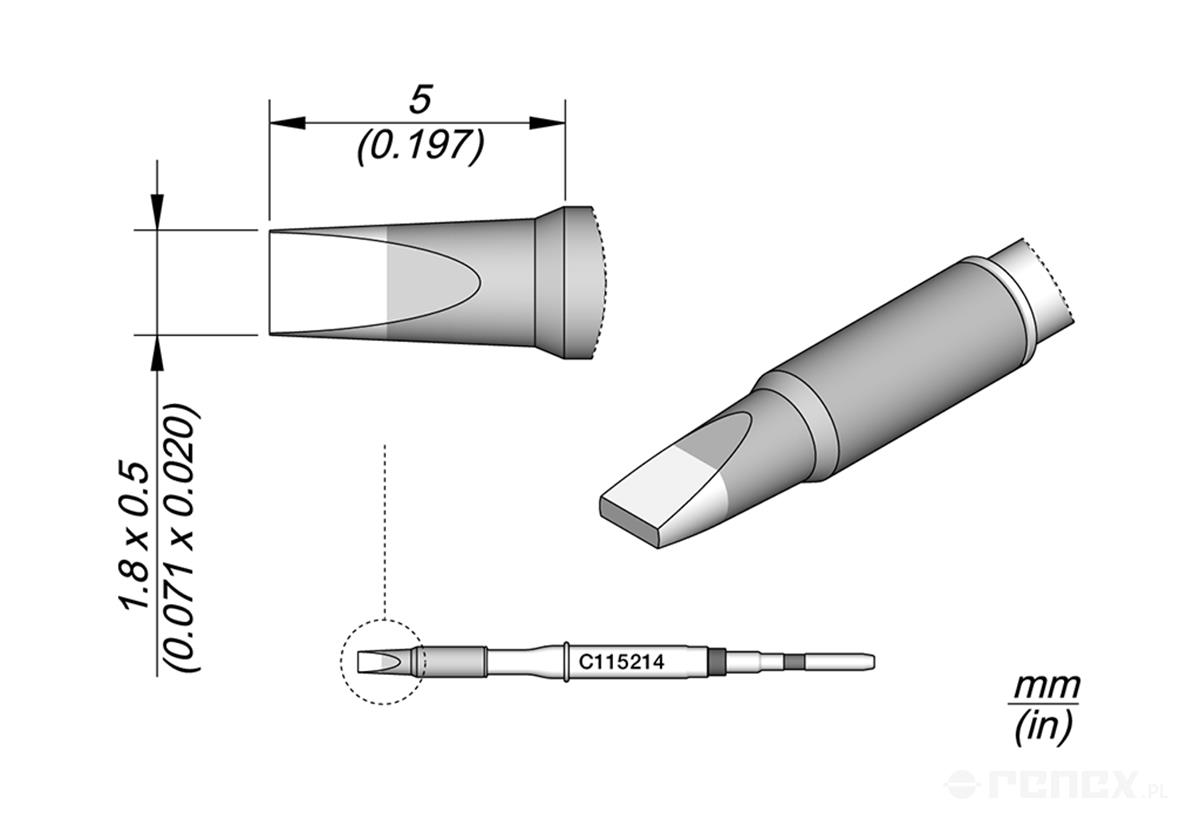 C115214 Tip Cartridge for JBC NT115, AN115 & NP115 Micro Tweezers