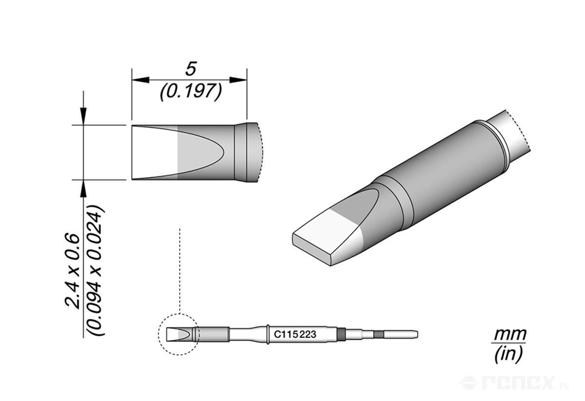 C115223 Tip Cartridge for JBC NT115, AN115 & NP115 Micro Tweezers