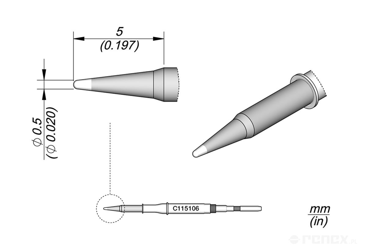 C115106 Tip Cartridge for JBC NT115, AN115 & NP115 Micro Tweezers