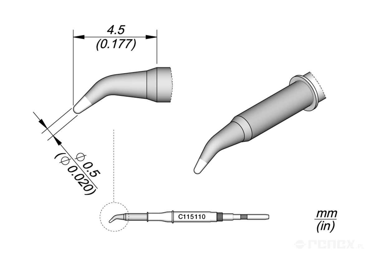 C115110 Tip Cartridge for JBC NT115, AN115 & NP115 Micro Tweezers