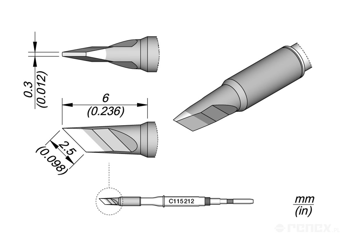 C115212 Tip Cartridge for JBC NT115, AN115 & NP115 Micro Tweezers