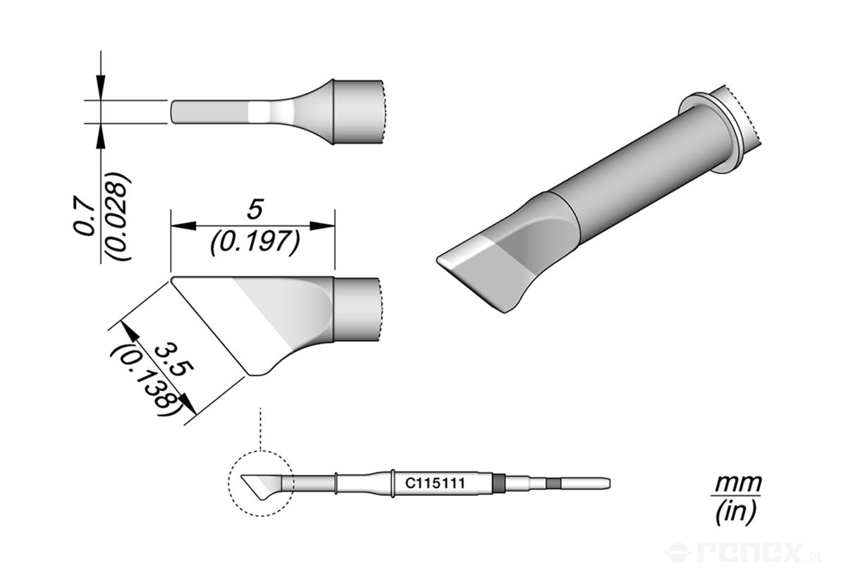 C115111 Tip Cartridge for JBC NT115, AN115 & NP115 Micro Tweezers