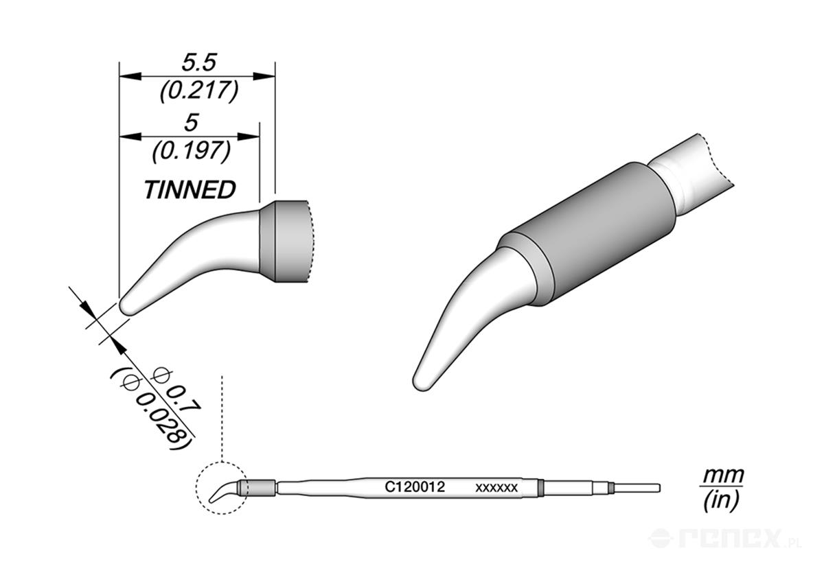 C120012 Tip Cartridge for JBC AM120 & PA120 Micro Tweezers