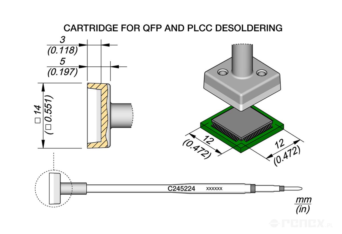 C245224 Tip Cartridge for JBC T245 handle