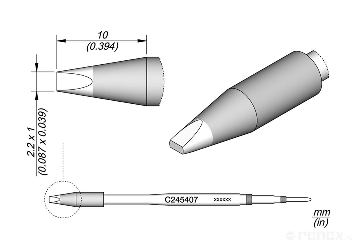 C245407 Tip Cartridge for JBC T245 handle