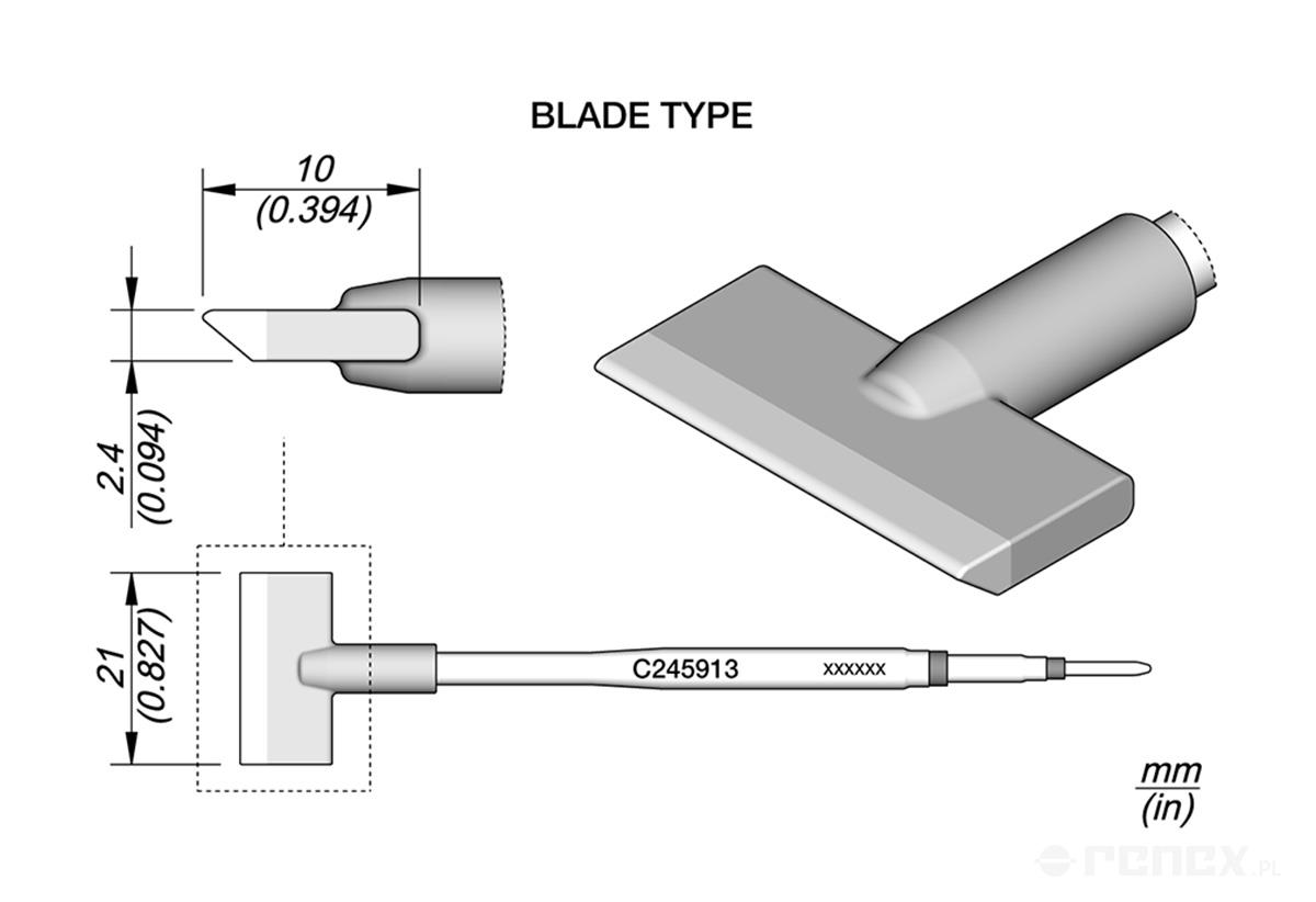 C245913 Tip Cartridge for JBC T245 handle