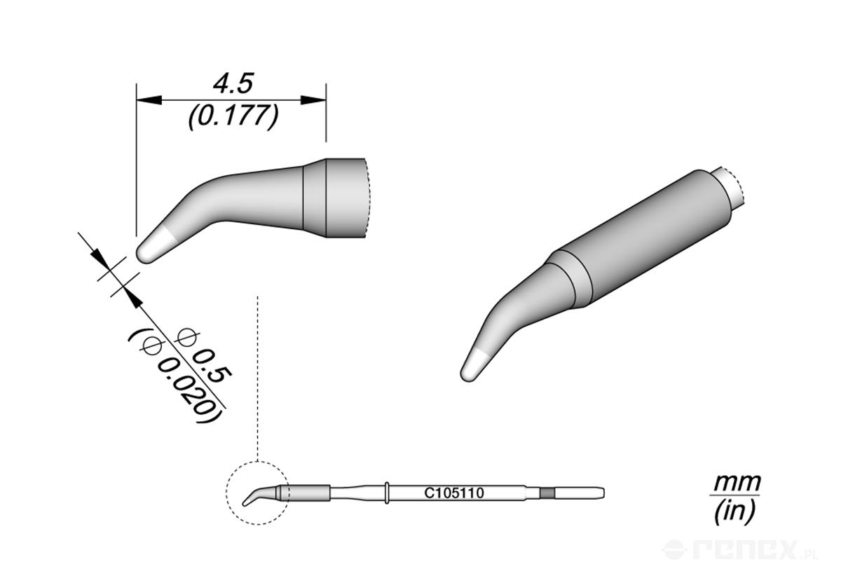 C105110 Tip Cartridge for JBC NT105 and NP105 Nano Soldering tools