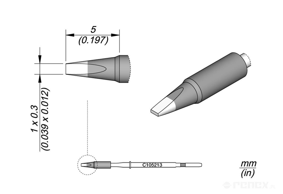 C105213 Tip Cartridge for JBC NT105 and NP105 Nano Soldering tools