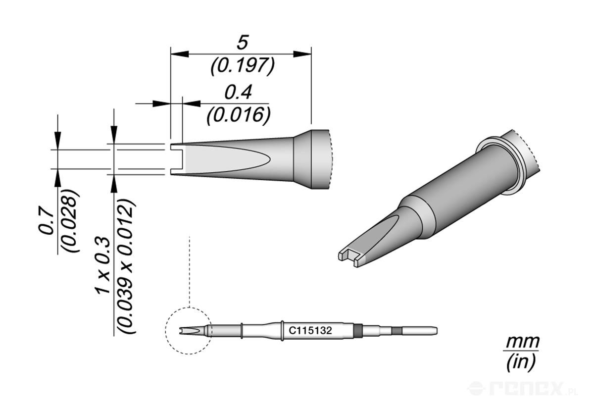 C115132 Tip Cartridge for JBC NT115, AN115 & NP115 Micro Tweezers