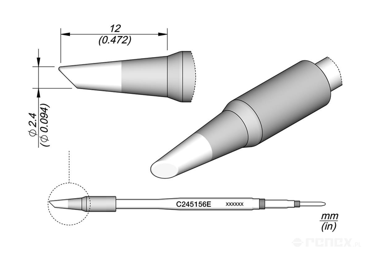 C245156E Tip Cartridge for JBC T245 handle