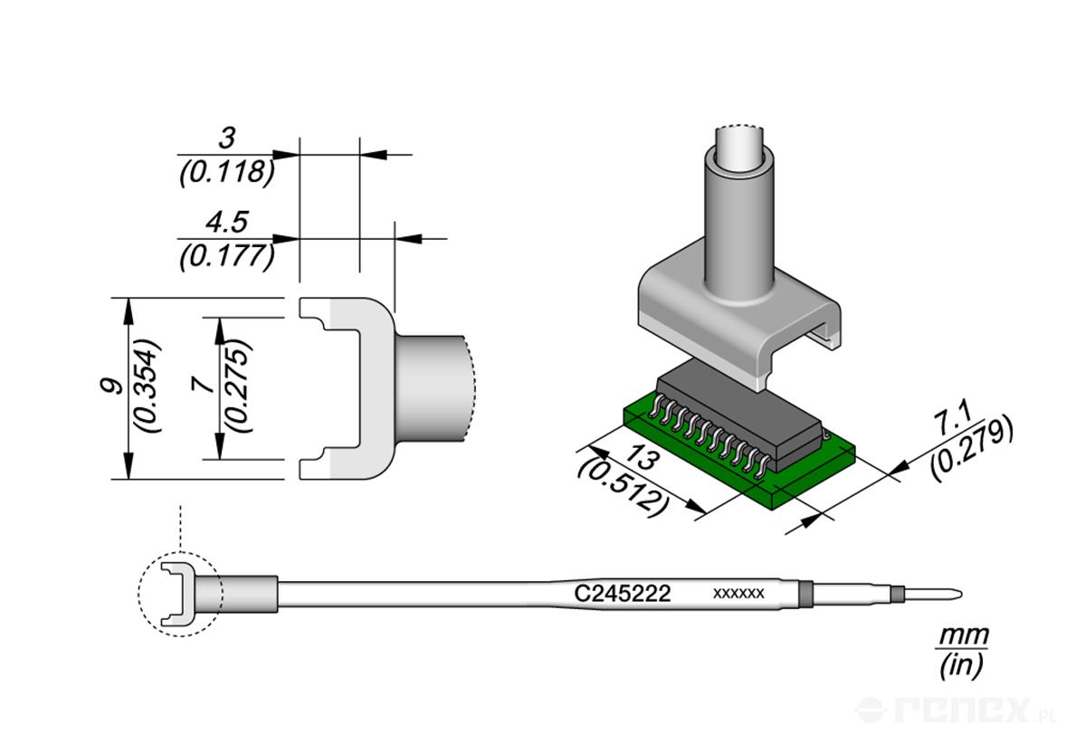 C245222 Tip Cartridge for JBC T245 handle