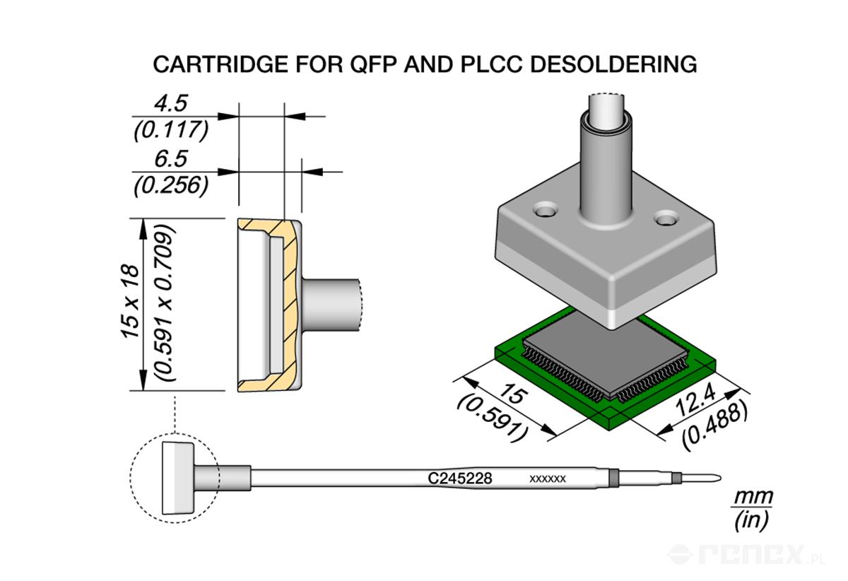 C245228 Tip Cartridge for JBC T245 handle