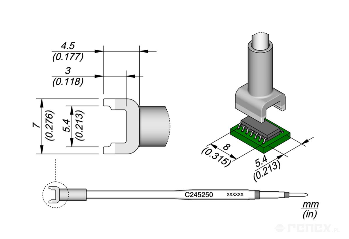 C245250 Tip Cartridge for JBC T245 handle