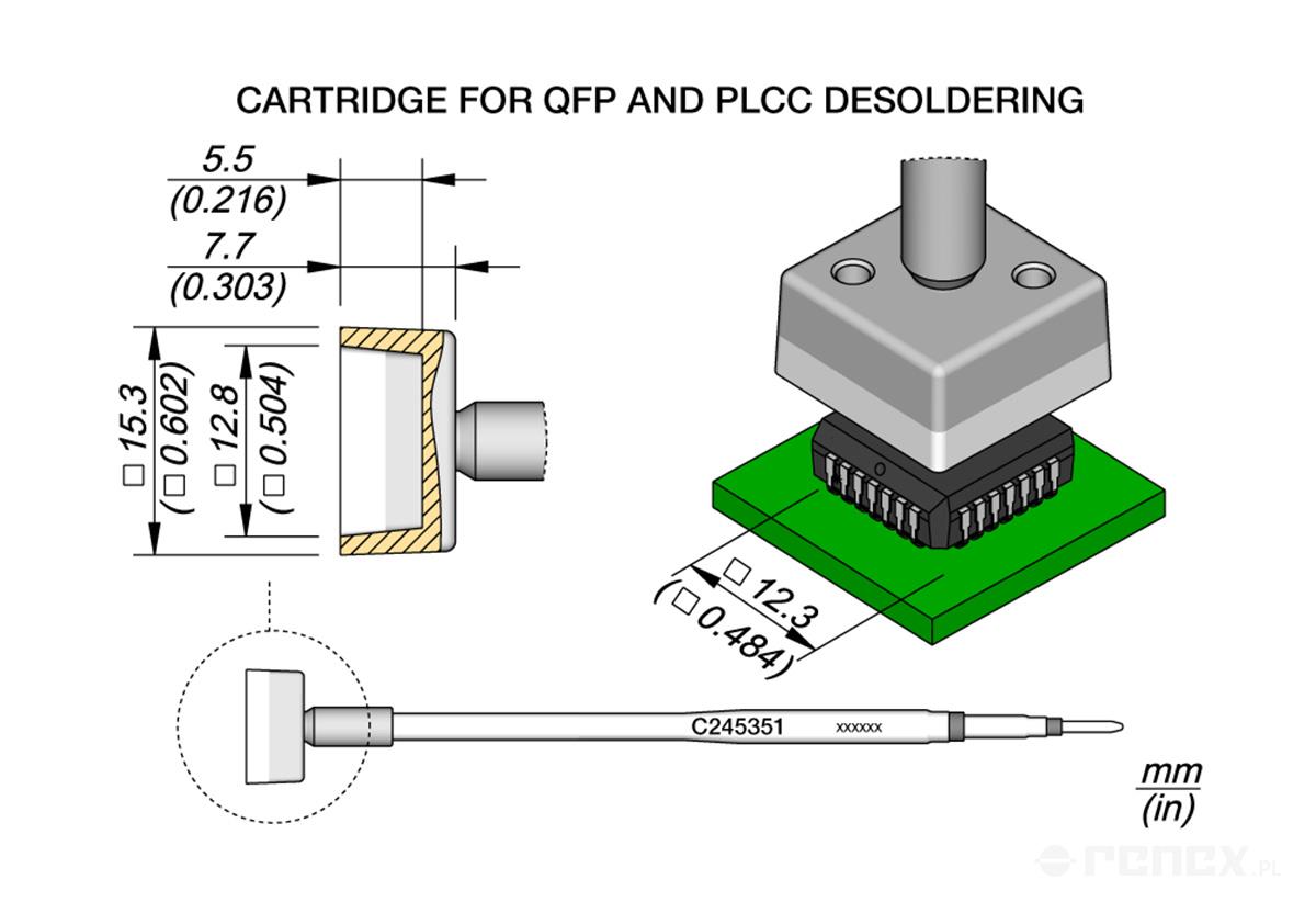 C245351 Tip Cartridge for JBC T245 handle