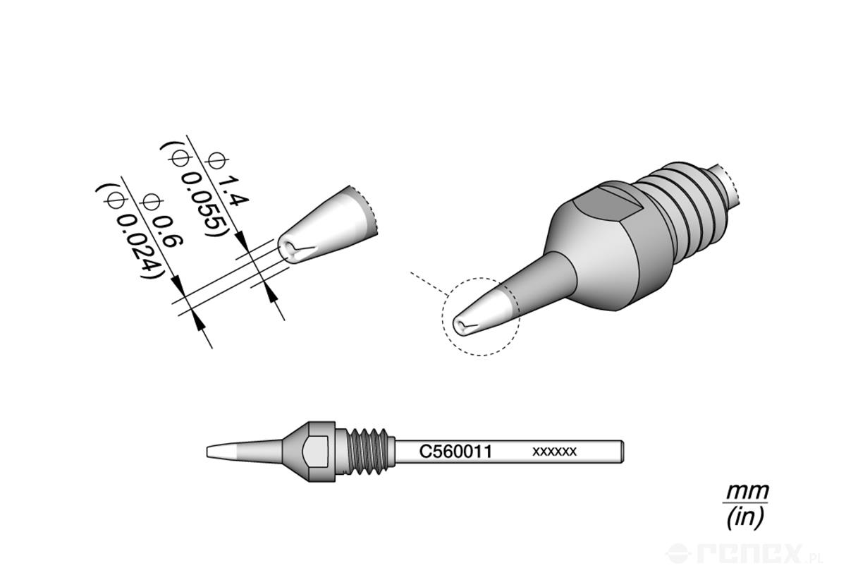 C560011 Tip for JBC DR560 Desoldering Iron