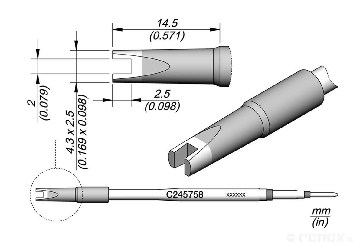 C245758 Tip Cartridge for JBC T245 handle