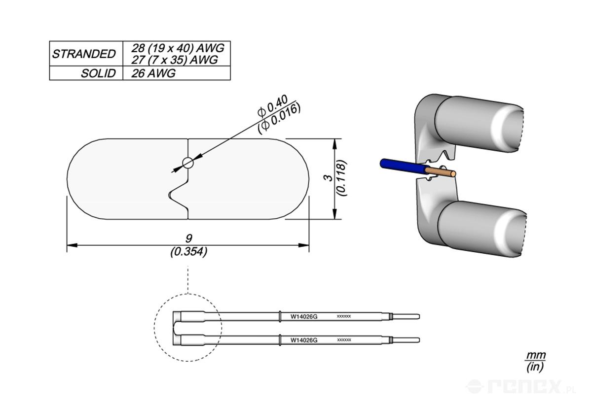 W14026G 26G Cartridges O 0.40mm