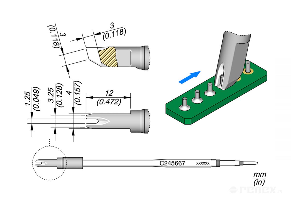 C245667 Tip Cartridge for JBC T245 handle