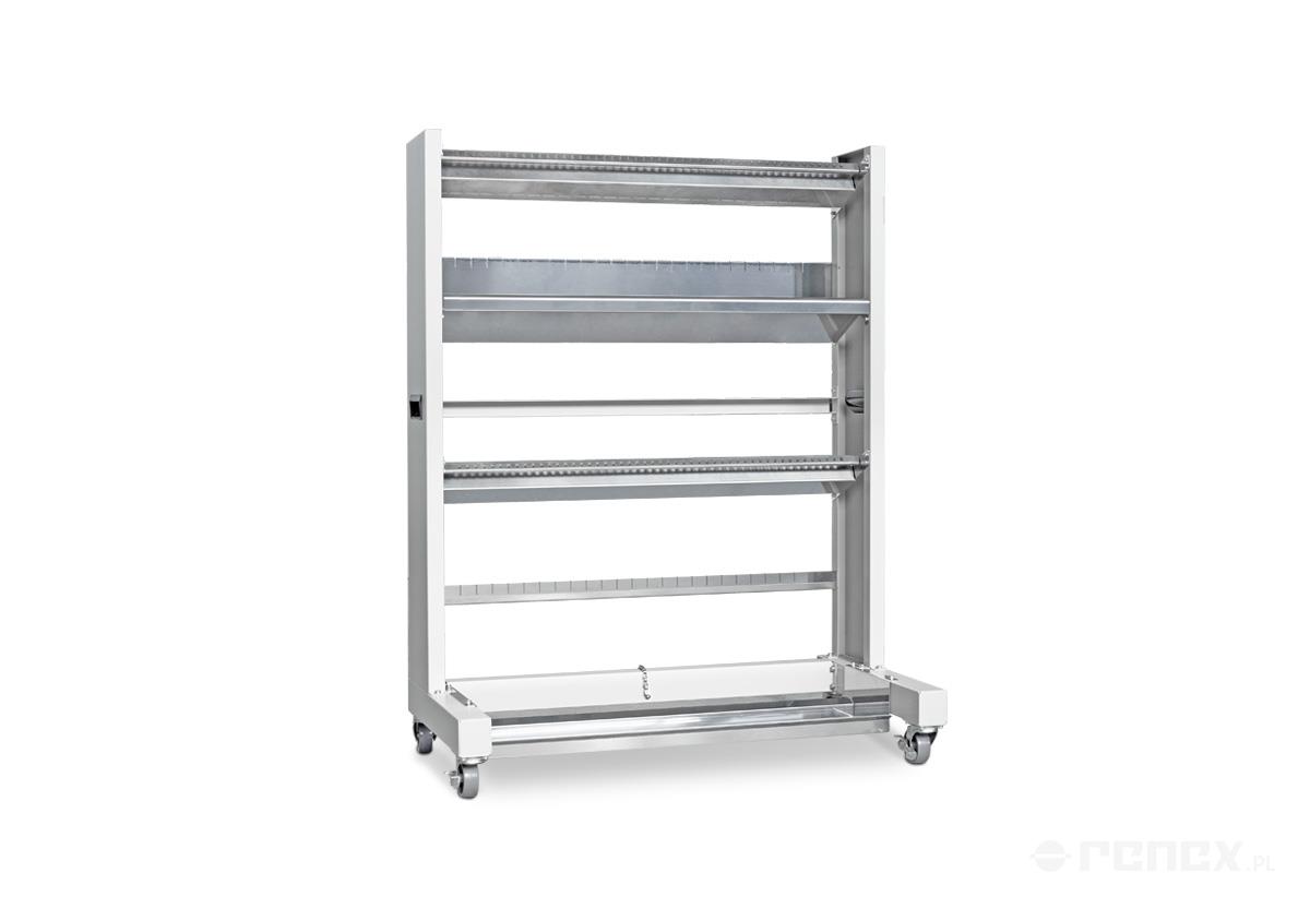 Feeder storage cart for 100 x 8mm tape feeder including reel storage