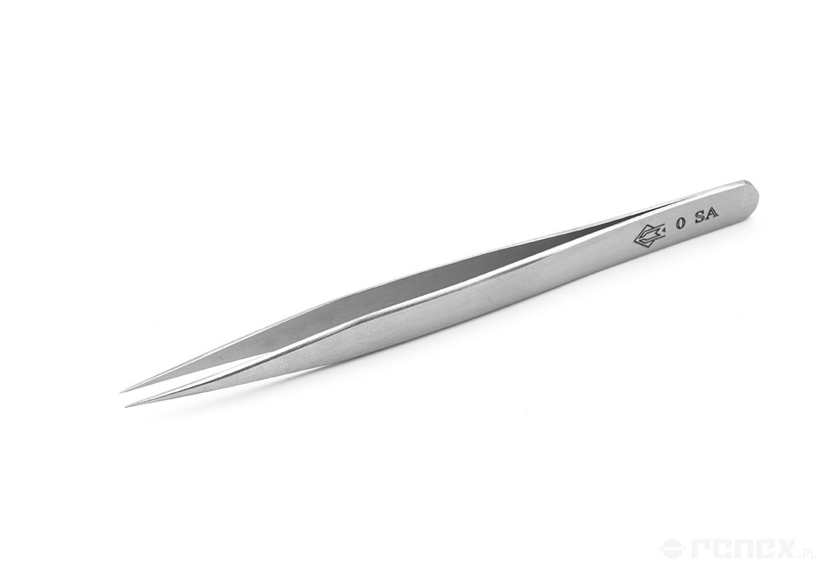 PIERGIACOMI 0-SA sharp tweezers (L: 120 mm)