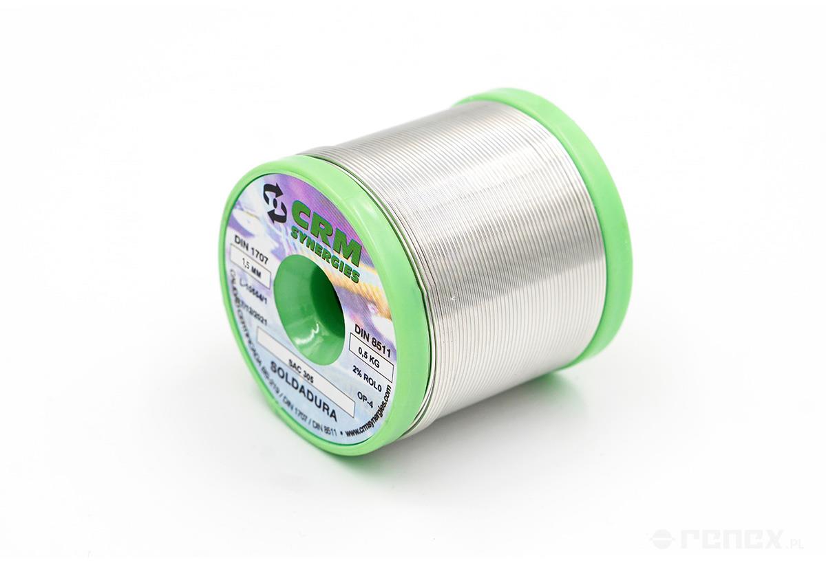 Lead-free cored wire Sn96.5 Ag3.0 Cu0.5, diameter: 0,5 mm, 250g spool