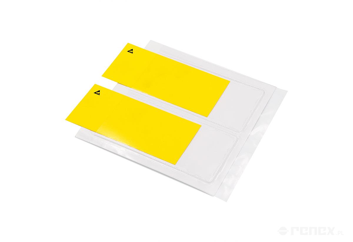 LABEL HOLDER  Transparent Adhesive with  label 60 x 140 mm