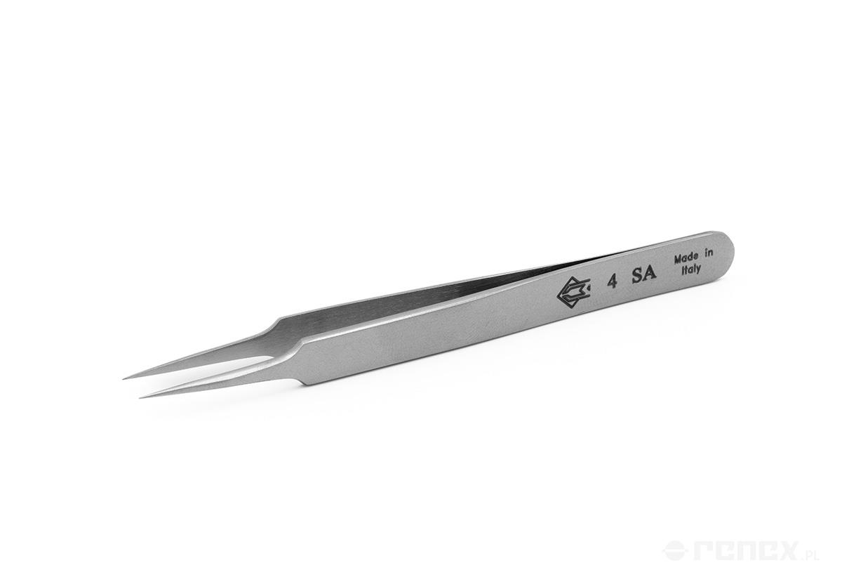 PIERGIACOMI 4-SA sharp tweezers (L: 110 mm)