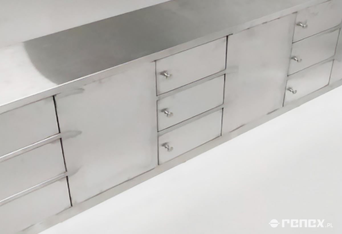 Double-sided stainless steel shoe changing bench 1000x350x550mm