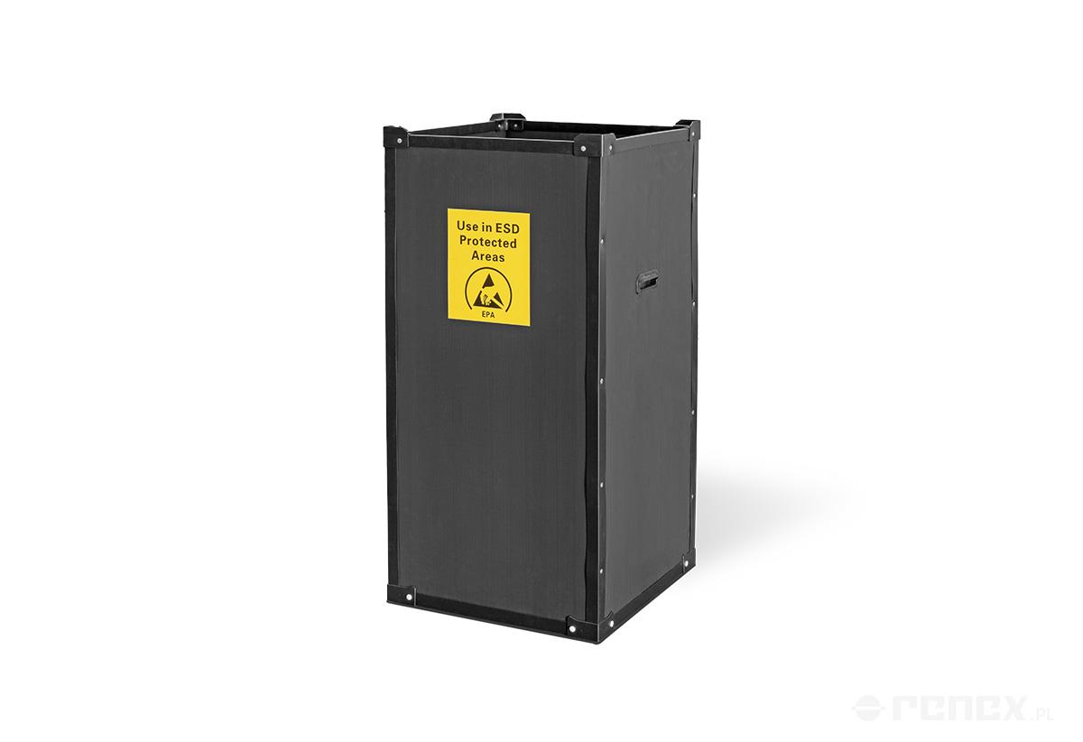 Conductive Fibreboard 240L waste bin with lid