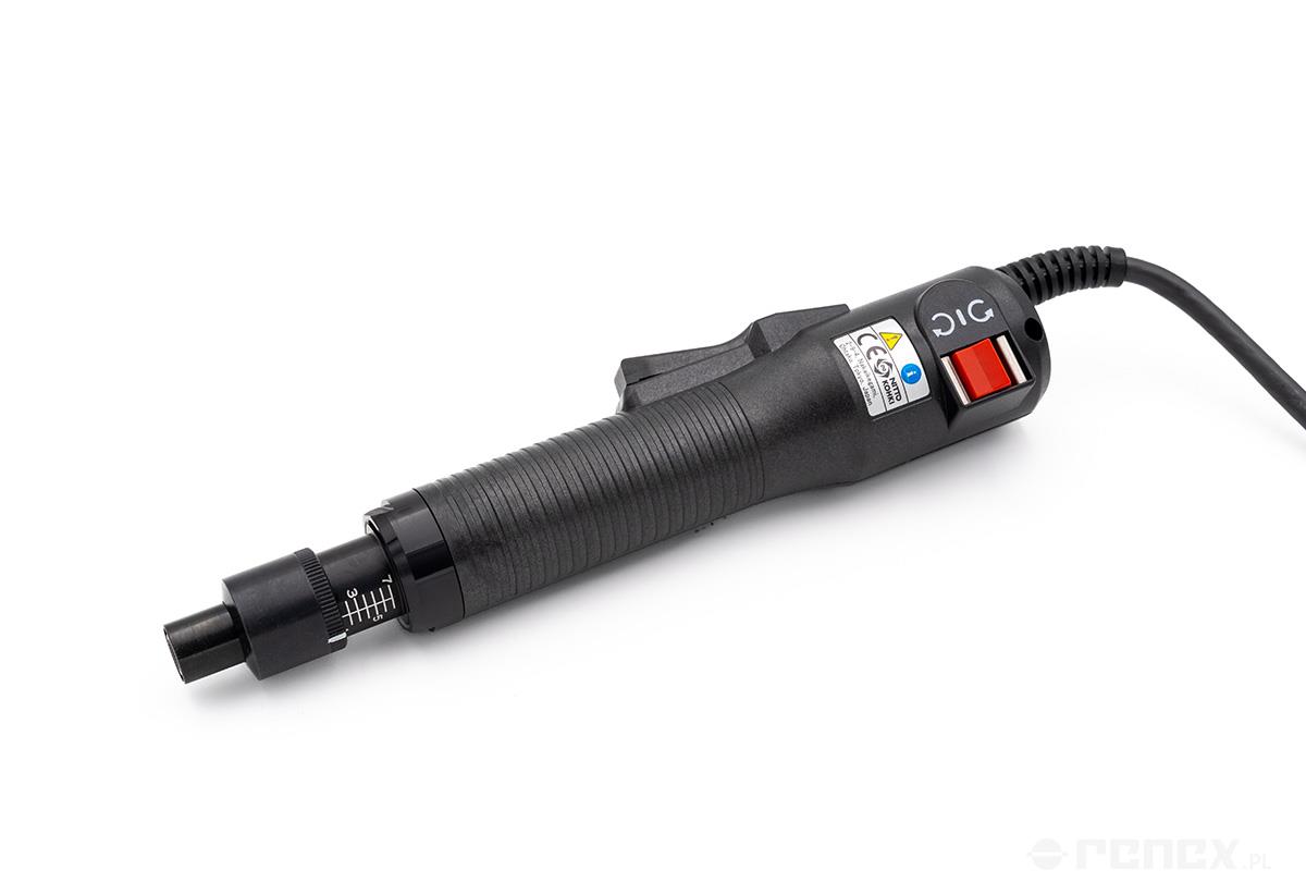 DELVO ESD electric screwdriver, 700-1000 rpm, 0.05-0.5 Nm - lever