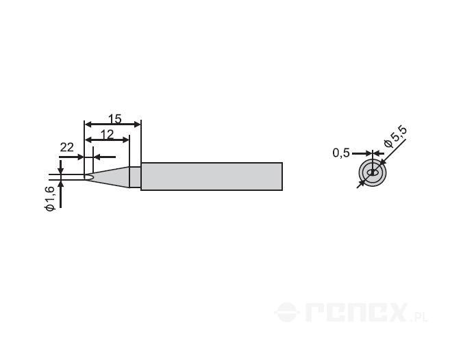 GOOT PX-201 tip - 1.6D