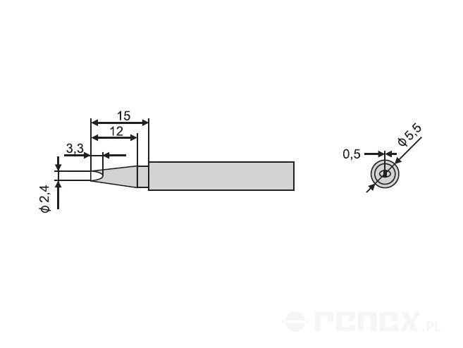 GOOT PX-201 tip - 2.4D