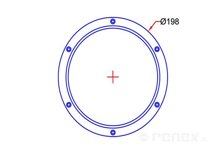 Flange for extraction cabinet 160 mm, white