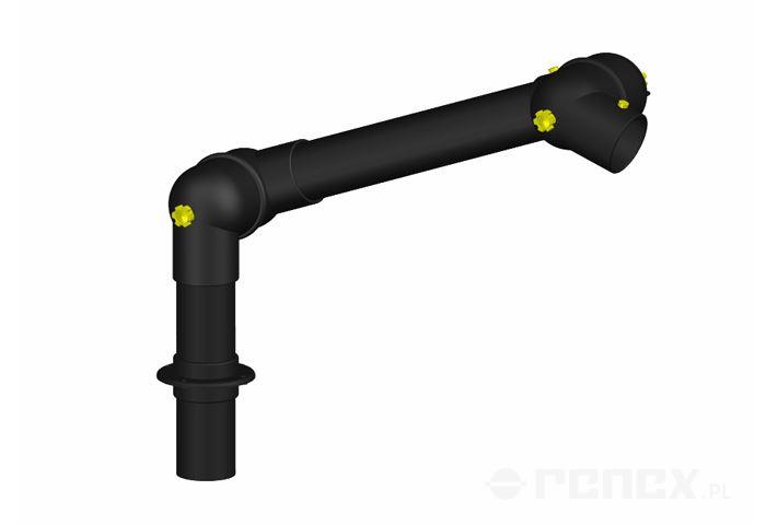 ALSIDENT arm 550 mm for 75 ESD/EEx system, tabletop-mounted