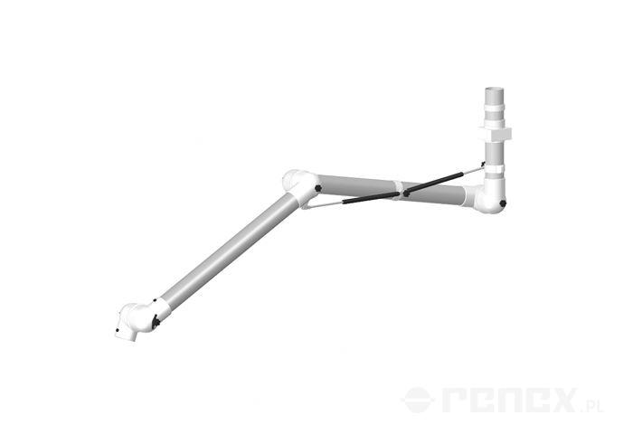 ALSIDENT arm 1990 mm for ALUMINIUM 75 system, ceiling-mounted - red connections