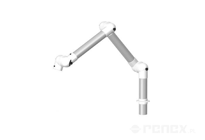 ALSIDENT arm 830 mm for ALUMINIUM 75 system, tabletop-mounted - white connections