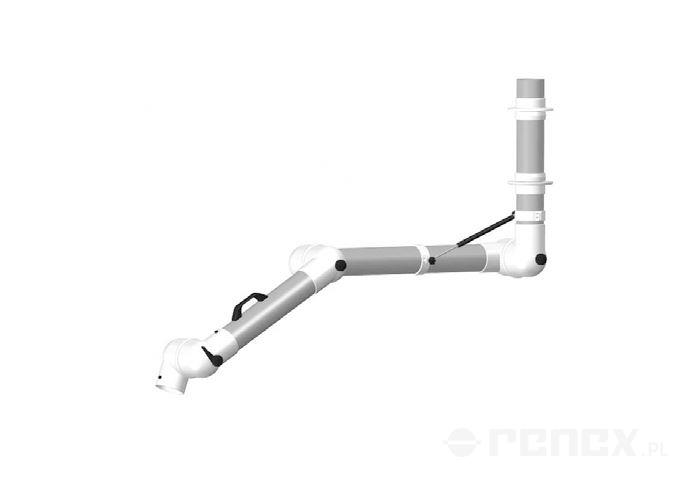 ALSIDENT arm 1230 mm for ALUMINIUM 100 system, wall-mounted, white connections