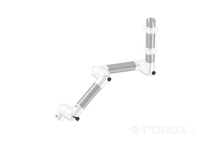 ALSIDENT arm 1185 mm for ALUMINIUM 100 system, ceiling-mounted, white connections