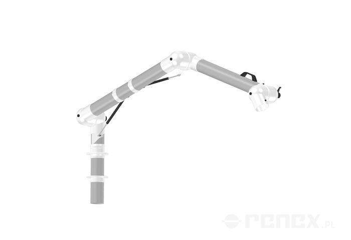 ALSIDENT arm 2130 mm for ALUMINIUM 100 system, tabletop-mounted, white connections