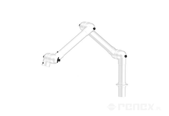 ALSIDENT arm 830 mm for CHEMICAL RESISTANT 75 system, tabletop-mounted - white connections