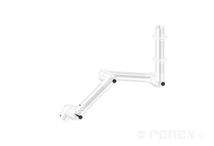 ALSIDENT arm 1040 mm for CHEMICAL RESISTANT 100 system, wall-mounted - white connections