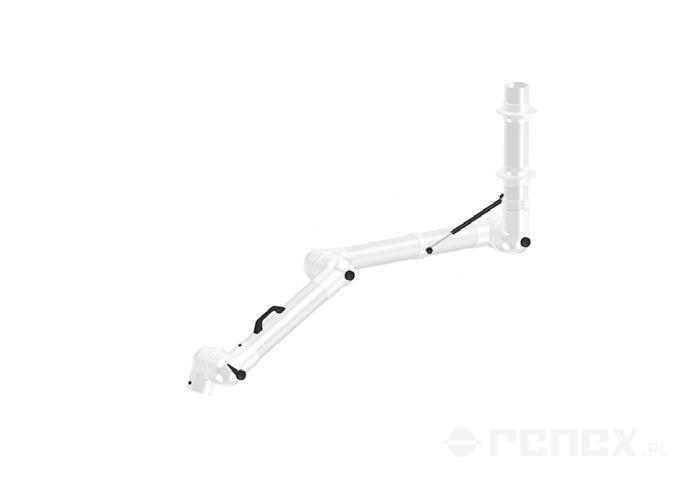 ALSIDENT arm 1710 mm for CHEMICAL RESISTANT 100 system, wall-mounted - white connections