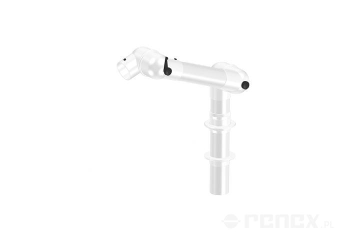 ALSIDENT arm 795 mm for CHEMICAL RESISTANT 100 system, tabletop-mounted - white connections