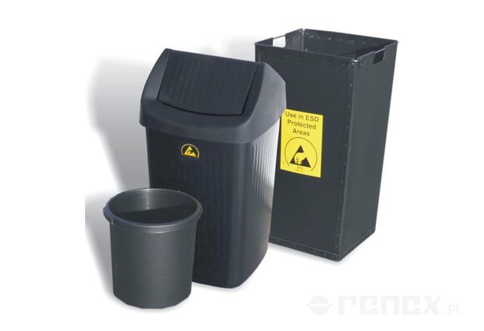 Antistatic cover for waste bin