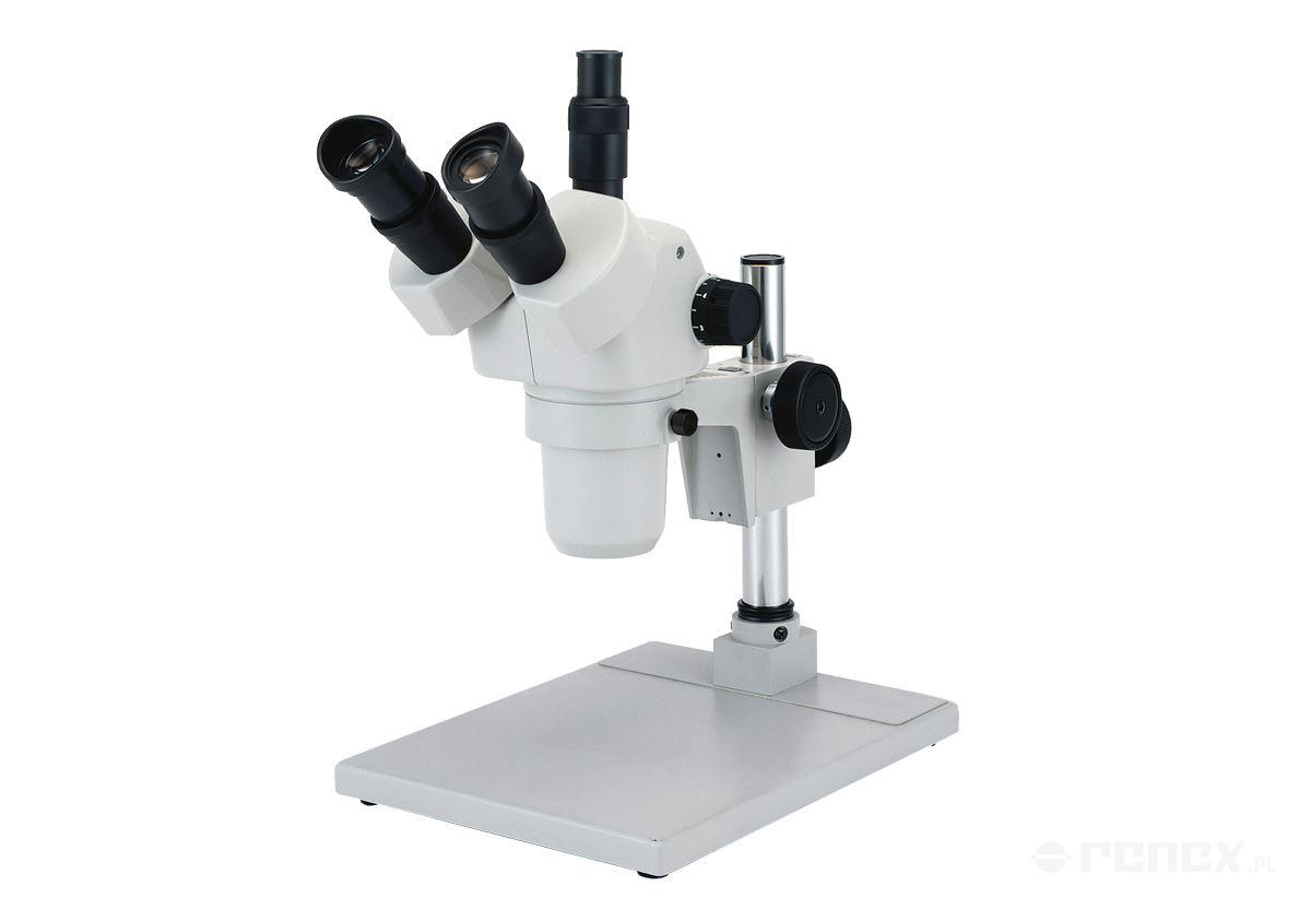 CARTON trinocular stereo microscope with stand - magnification 6.7x-50x