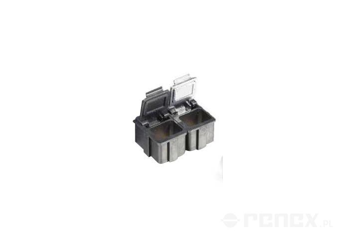 SMD-BOX1 transparent cover with spring ESD black - int. 16X12X15mm